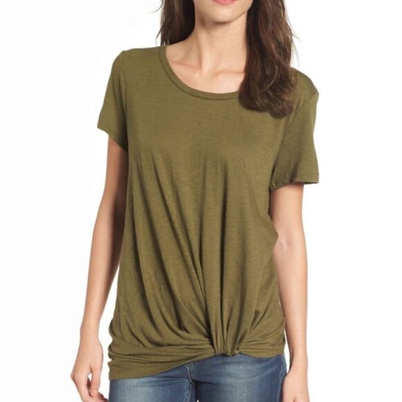 BP By Nordstorm Army Green Basic Tee - Picture 3 of 8